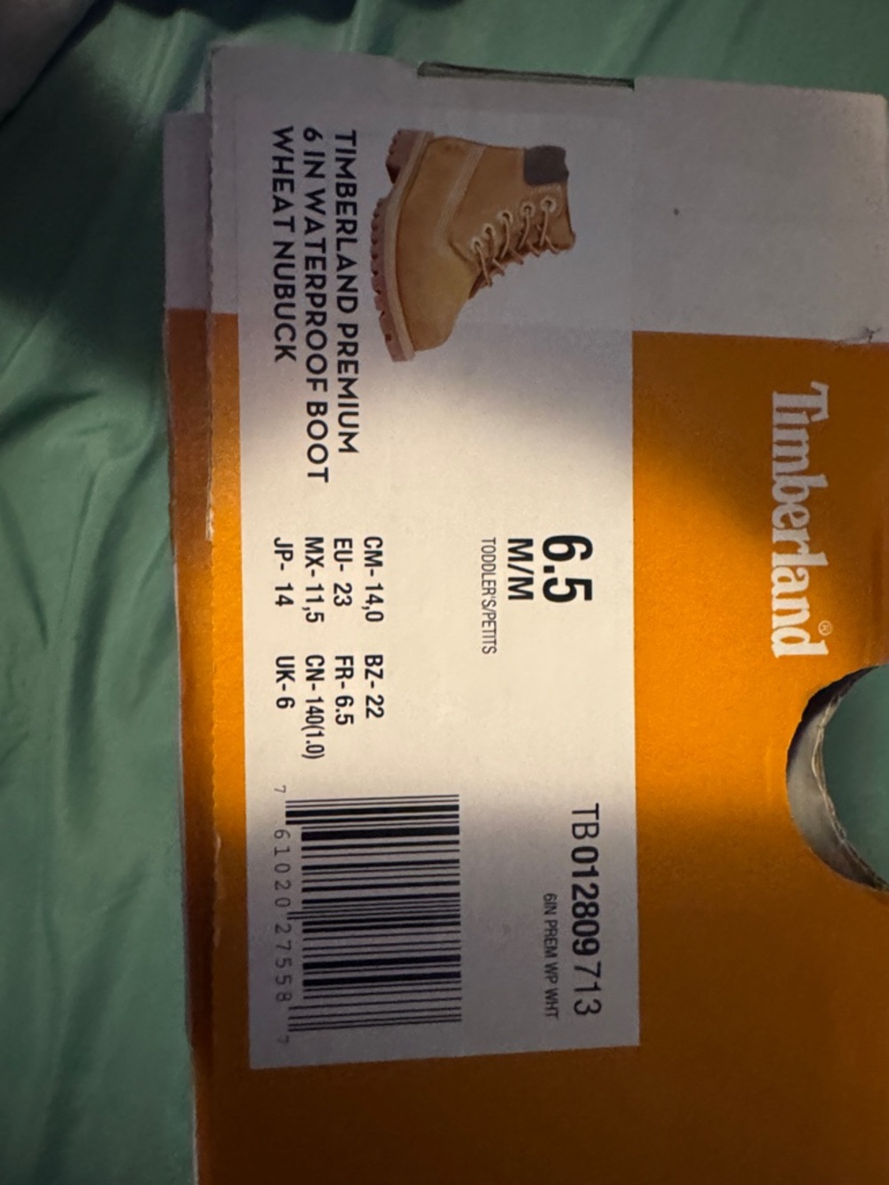 Timberland Kids 6" Premium Boot in Wheat/Tan toddler - Picture 4 of 9